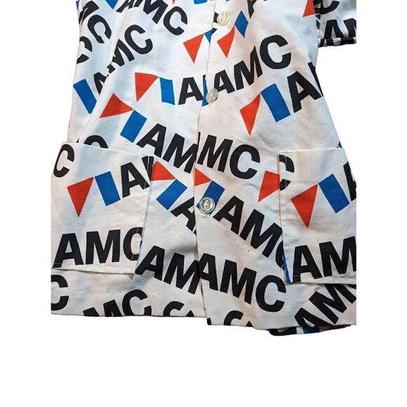 AMC 1974 promotional all over logo button down shirt. Very RARE. Was only given - Picture 2 of 11